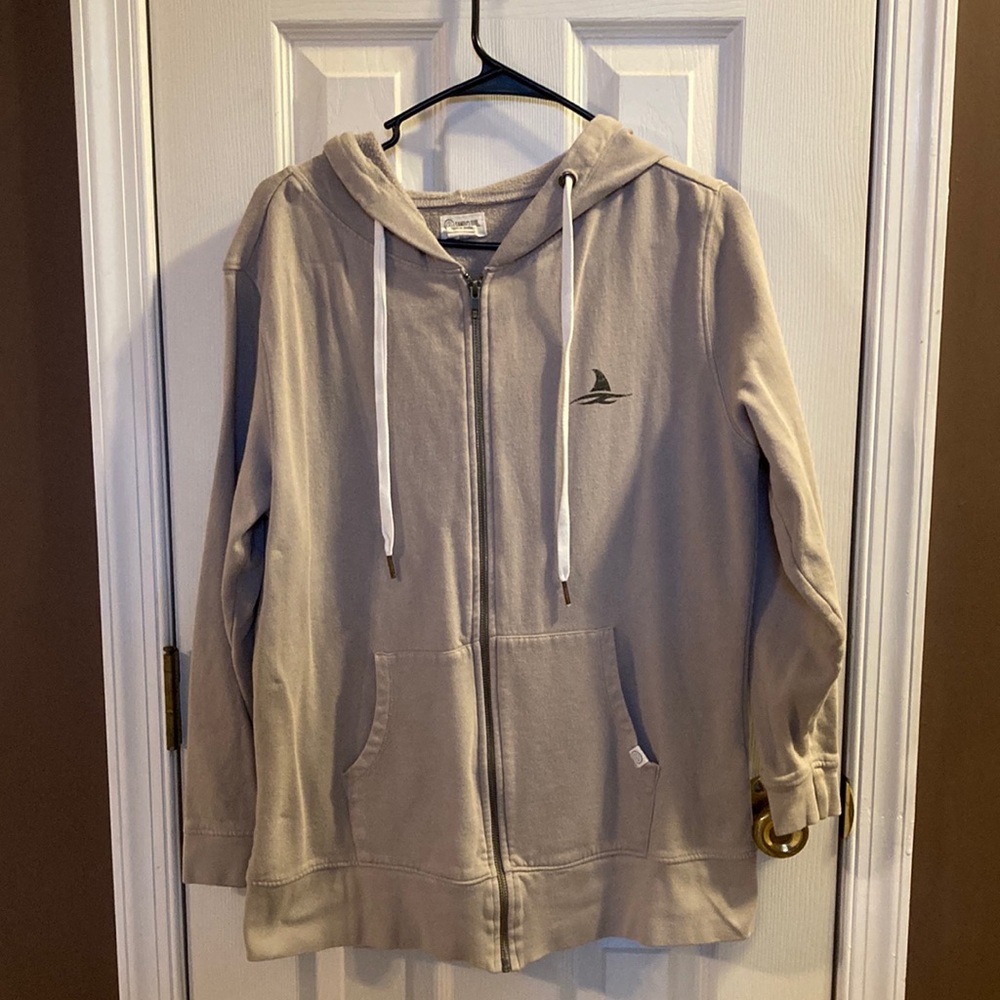 Sand cloud grey zip up hoodie